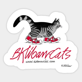 B Kliban Cat Guitar Sticker